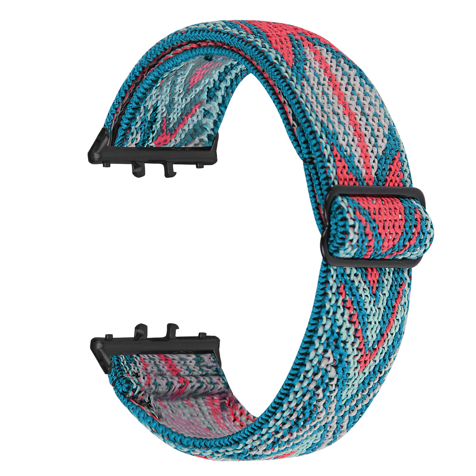 For Samsung Galaxy Fit3 SM-R390 Elastic Wrist Band Pattern Design Watch Strap (Black Buckle) - 1 For Samsung Galaxy Fit3 SM-R390 Elastic Wrist Band Pattern Design Watch Strap (Black Buckle) - 1